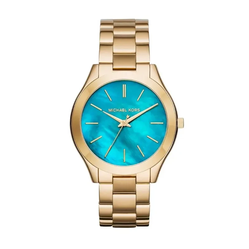 Michael Kors Slim Runway Blue MOP Dial Ladies Watch- MK3492